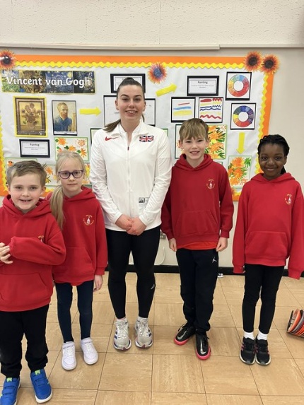 Weldon Primary School Welcomes TeamGB's Bekah Walton